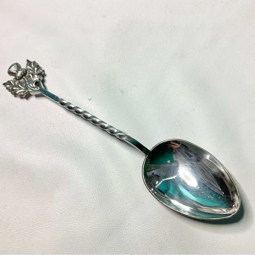 Vintage Sterling Silver Spoon Scottish Thistle Souvenir Spoon 1967